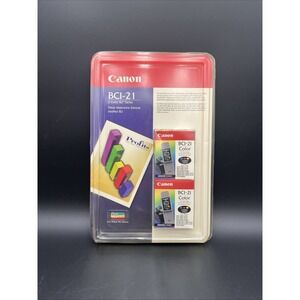 2 Genuine Canon BCI-21 Color  Inks BJC-2000, BJC-5000 etc. Printers.